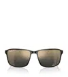 Ray Ban Womens Black Rb3721ch Chromance Square-frame Metal Sunglasses In Black