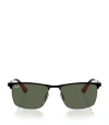 Ray Ban Metal Rb3726m Scuderia Ferrari Collection Sunglasses In Black