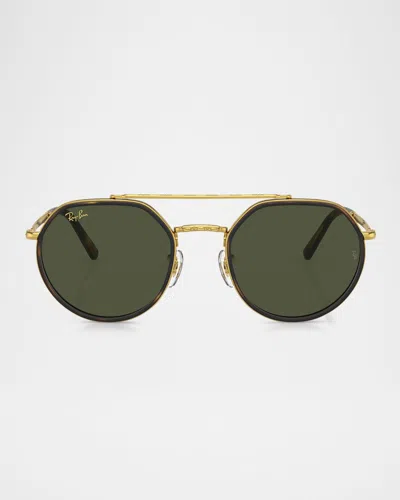 Ray Ban Ray-ban Oval Frame Sunglasses In Green