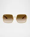 Ray Ban 54mm Square Sunglasses - Gold / Brown Gradient In Gold