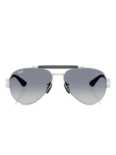 Ray Ban Metal-frame Sunglasses In Blue