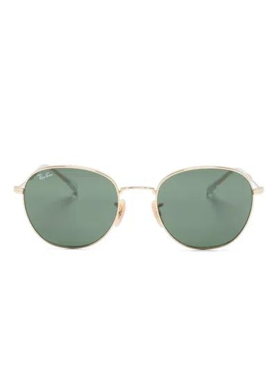Ray Ban Metallic Pantos-frame Sunglasses In Gold