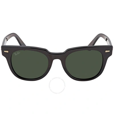 Ray Ban Meteor Classic Green Classic G-15 Sunglasses Unisex Sunglasses Rb2168 901/31 50 In Black / Green