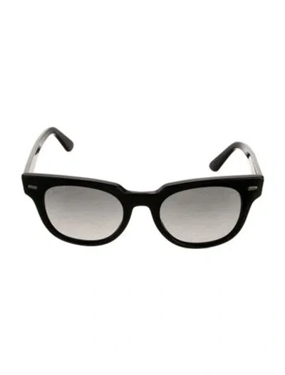 Pre-owned Ray Ban Meteor Wayfarer Sunglasses In Black