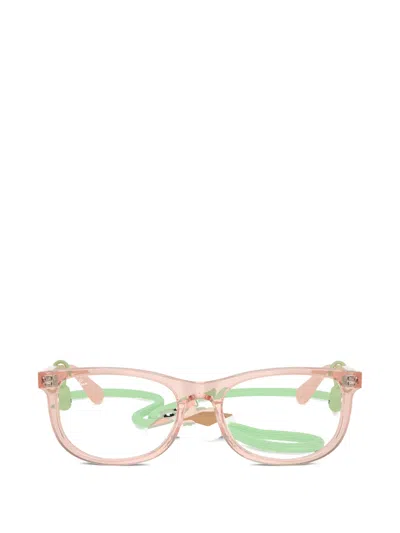 Ray Ban Kids' Mini Star Wars™ Grogu New Wayfarer Geometric-frame Glasses In Pink