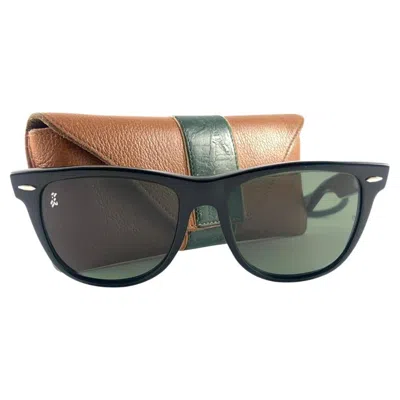 Pre-owned Ray Ban Mint  The Wayfarer Ii Roland Garros Edition G15 Lens Usa 80's Sunglasses In Black