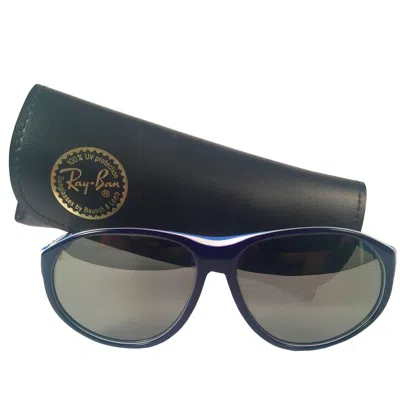 Pre-owned Ray Ban Mint Vintage  B&l Arcadia White & Blue Mirror Lenses Sunglasses Usa