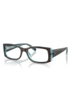 Ray Ban Ray-ban Miriam 54mm Square Optical Glasses In Blue Brown