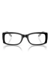 Ray Ban Ray-ban Miriam 54mm Square Optical Glasses In Transparent Black