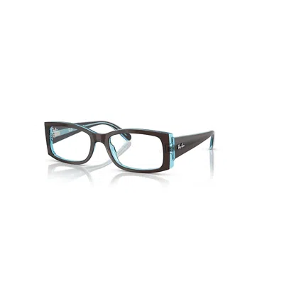 Ray Ban Miriam Optics  Braun Auf Transparent Blau Fassung Klar Glas Polarisiert 54-19