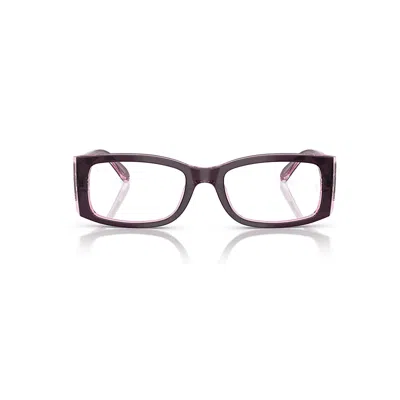 Ray Ban Miriam Optics Eyeglasses Violet On Transparent Pink Frame Clear Lenses Polarized 54-19
