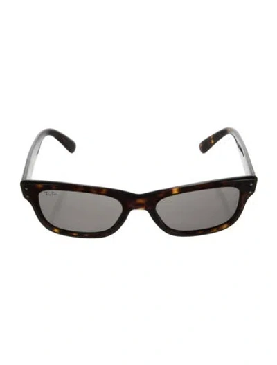 Pre-owned Ray Ban Mr. Burbank Cat-eye Sunglasses In Brown