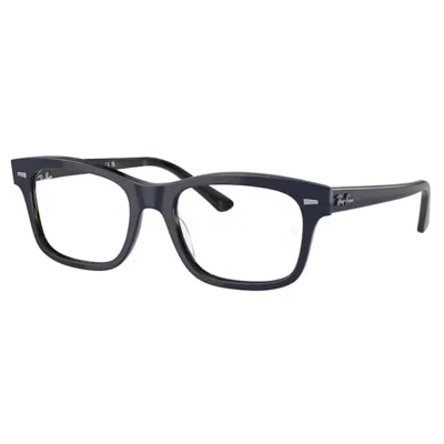 Ray Ban Mr Burbank Demo Square Unisex Eyeglasses Rx5383 8283 56 In Blue