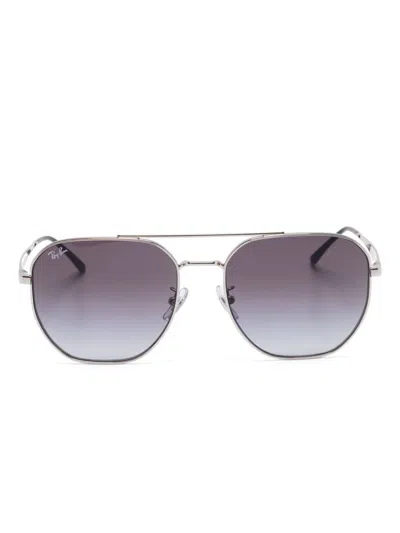 Ray Ban Navigator-frame Sunglasses In Silver