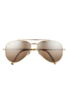 Ray Ban Ray-ban New Aviator 58mm Polarized Pilot Sunglasses In Neutral