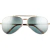 Ray Ban Ray-ban New Aviator 62mm Polarized Oversize Pilot Sunglasses In Multi