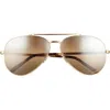 Ray Ban Ray-ban New Aviator 62mm Polarized Oversize Pilot Sunglasses In Brown