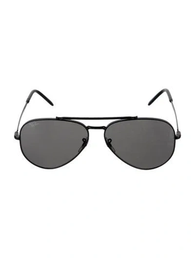 Pre-owned Ray Ban New Aviator Aviator Sunglasses In Black