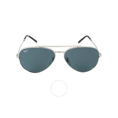 Ray Ban New Aviator Blue Unisex Sunglasses Rb3625 003/r5 62 In Blue / Silver