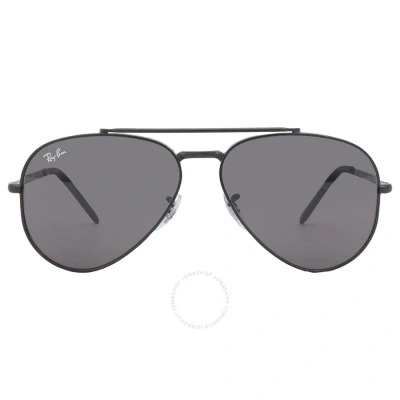 Ray Ban New Aviator Dark Gray Unisex Sunglasses Rb3625 002/b1 58 In Black / Dark / Gray