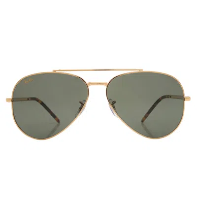 Ray Ban New Aviator Green Aviator Unisex Sunglasses Rb3625 919631 62