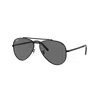 Ray Ban New Aviator Sunglasses Black Frame Grey Lenses 55-14 In Black