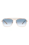 Ray Ban New Caravan 58mm Gradient Square Sunglasses In Rose Gold
