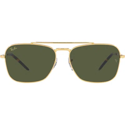 Ray Ban Ray-ban New Caravan 58mm Square Sunglasses In Gold