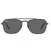 Ray Ban New Caravan Dark Gray Square Unisex Sunglasses Rb3636 002/b1 55 In Black / Dark / Gray