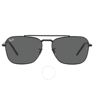 Ray Ban New Caravan Dark Gray Square Unisex Sunglasses Rb3636 002/b1 55 In Black / Dark / Gray
