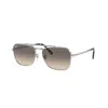 Ray Ban New Caravan 55mm Gradient Square Sunglasses In Silver