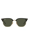 Ray Ban New Clubmaster 51mm Irregular Sunglasses In Black