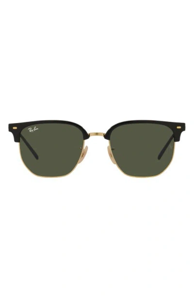 Ray Ban New Clubmaster 51mm Irregular Sunglasses In Black