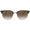 RAY BAN RAY BAN NEW CLUBMASTER BROWN GRADIENT IRREGULAR UNISEX SUNGLASSES RB4416 710/51 53
