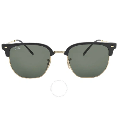 Ray Ban New Clubmaster Green Unisex Sunglasses Rb4416 601/31 51 In Black / Gold / Green