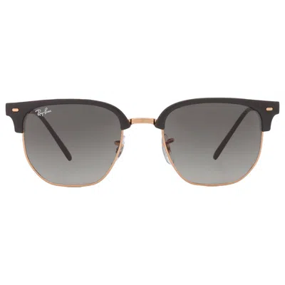 Ray Ban New Clubmaster Grey Gradient Square Unisex Sunglasses Rb4416 672071 51 In Gold