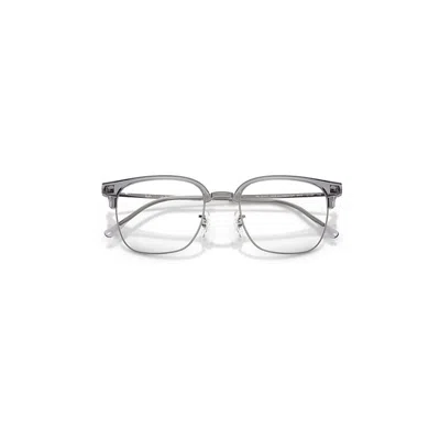 Ray Ban New Clubmaster Optics Eyeglasses Gunmetal Frame Clear Lenses Polarized 53-20 In Gray