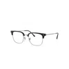 Ray Ban New Clubmaster Optics Eyeglasses Silver Frame Demo Lens Lenses Polarized 53-20 In Silver