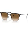 Ray Ban Ray-ban 56mm Gradient Square Sunglasses In Havana On Gunmetal