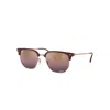 Ray Ban New Clubmaster Sonnenbrillen Rose Gold Fassung Rot Glas Polarisiert 53-20 In Rose Gold