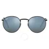 Ray Ban Rb3637 002/g1 Round Sunglasses In Black / Blue / Green