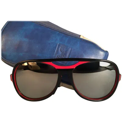 Pre-owned Ray Ban New Vintage  B&l Powderhorn Red Black Full Mirror Lenses Sunglasses Us
