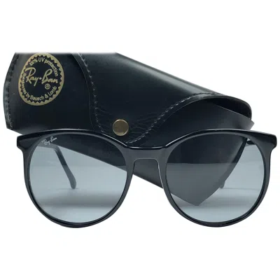 Pre-owned Ray Ban New Vintage  B&l Style C Black Oversized Grey Changeable Lens Sunglasses In Gray