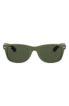 Ray Ban New Wayfarer 55mm Rectangular Sunglasses In Military Green