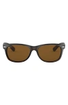 Ray Ban New Wayfarer 55mm Rectangular Sunglasses In Tortoise