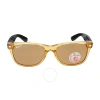 Ray Ban New Wayfarer Bicolor Polarized Brown Unisex Sunglasses Rb2132 945/57 55 In Polarized Brown