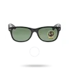 Ray Ban New Wayfarer Classic Green Classic G-15 Unisex Sunglasses Rb2132 901l 55 In Green