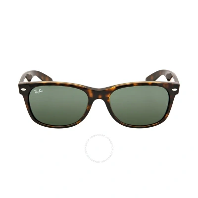Ray Ban New Wayfarer Classic Green Classic G-15 Unisex Sunglasses Rb2132 902l 55 In Green / Tortoise
