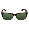 Ray Ban New Wayfarer Classic Green Unisex Sunglasses Rb2132 902 52 In Tortoise / Green