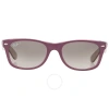 Ray Ban New Wayfarer Classic Grey Gradient Square Unisex Sunglasses Rb2132 6606m3 52 In Grey / Violet